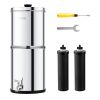 VEVOR 2.25G Gravity-fed Water Filter Countertop System Stainless Steel 2 Filters